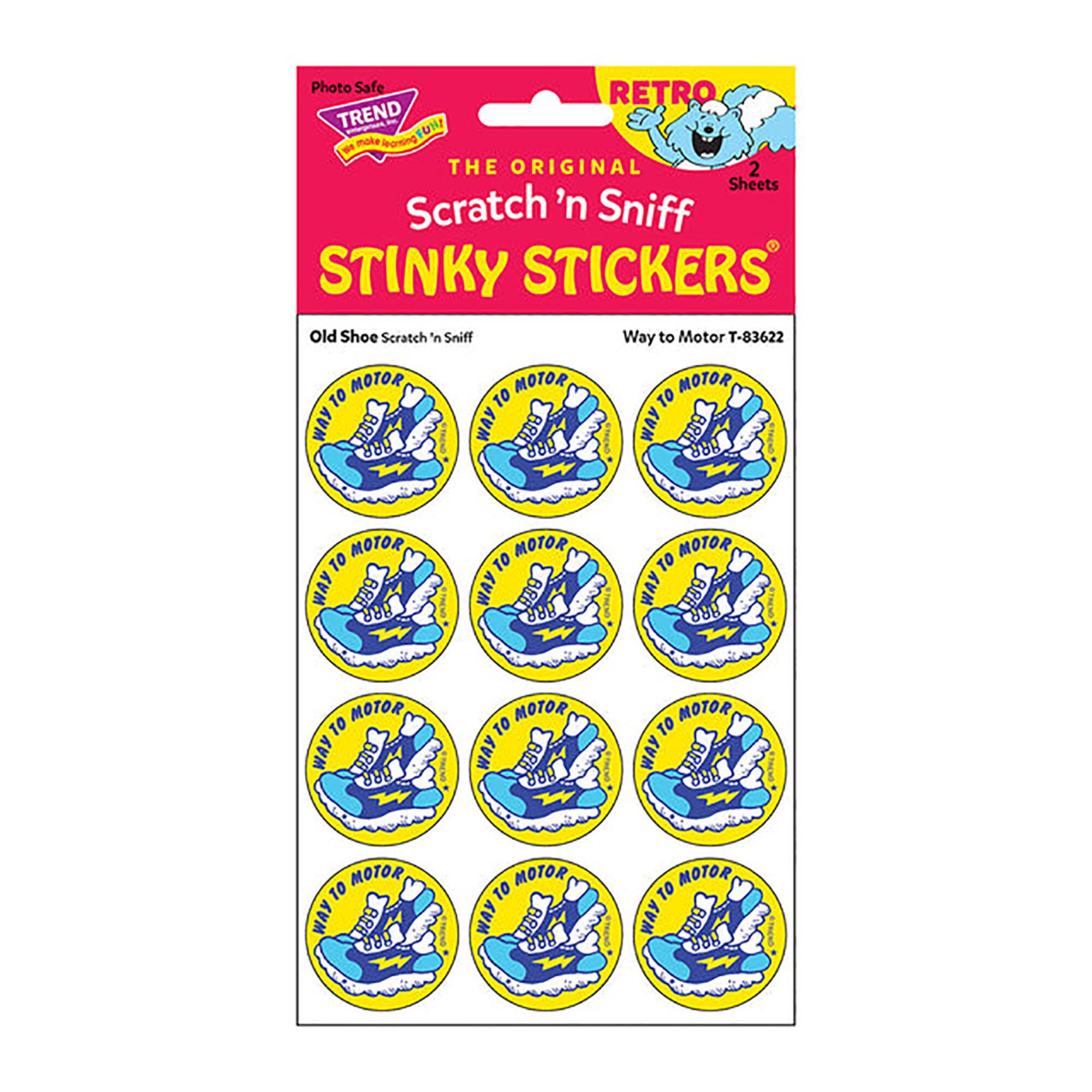 TREND Enterprises® Way to Motor Old Shoe Scented Stickers, 6 Packs of 24